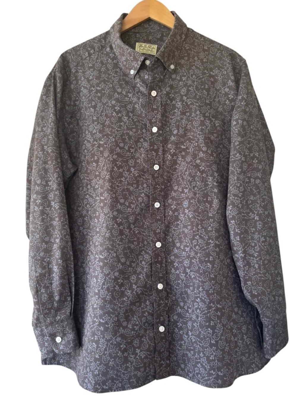 Custom Men’s Button-down Blue Shirt. Handmade in Seoul by “Hamilton Shirts.”